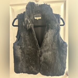 Black Rabbit Fur Vest